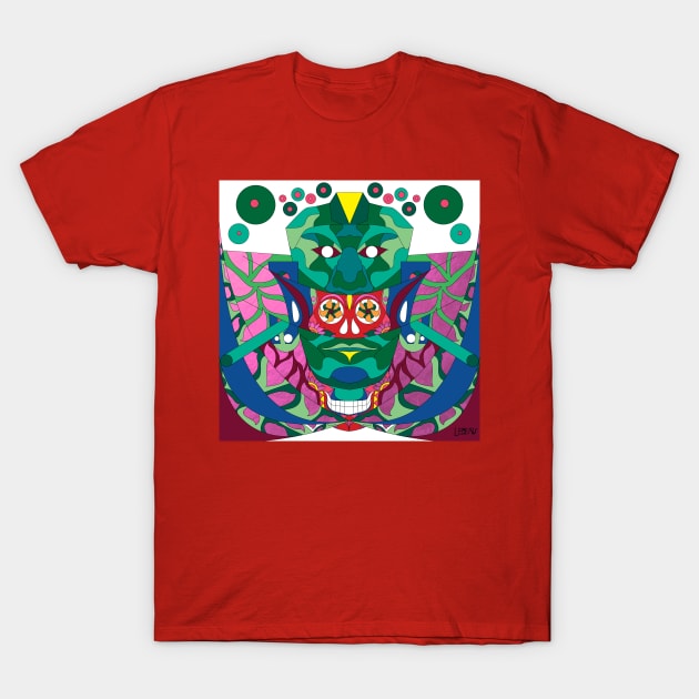 red velvet queen in palenque mexico ecopop sorcery of the death art T-Shirt by jorge_lebeau